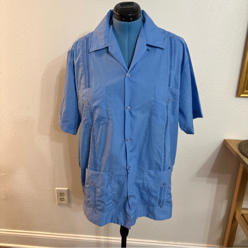 Vintage Mexican Guayabera Men’s Button up shirt Fer Chi size 44